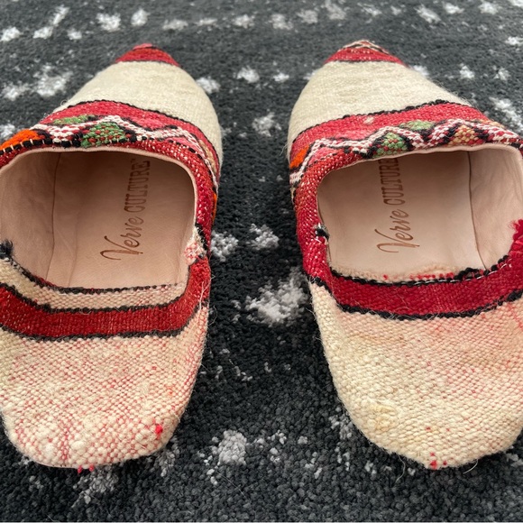 NWT Verve Culture bohemian Moroccan Kilim house slippers - Picture 4 of 6